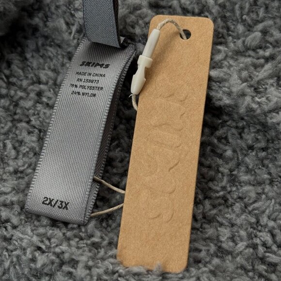 SKIMS Cozy Knit Long Robe Team USA Gray 2X/3X - Picture 8 of 11